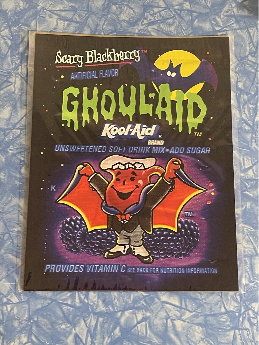 Kool-Aid  Ghoulaid Poster PRINT 8.5" x 11" Vintage Ad Sign Scary Berry Package